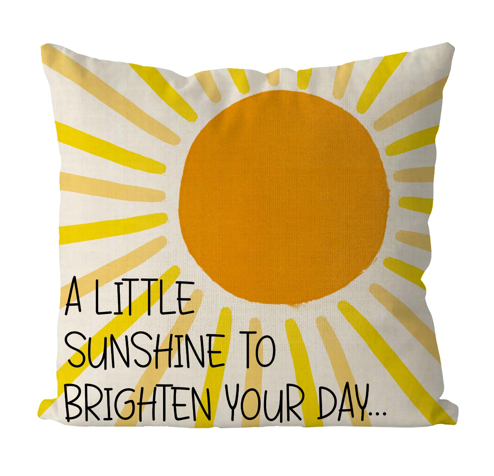 QIONG MENG Grandmother Gifts Pillow Covers 18x18 Inch A Little Sunshine to Brighten Your Day Gift Throw Pillow Case Summer Cushion Case for Home Sofa Living Room Farmhouse Decorations